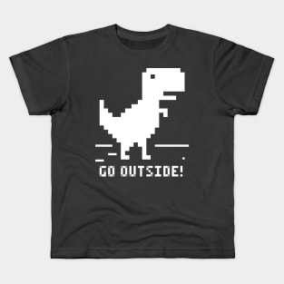 Offline Dino - white Kids T-Shirt